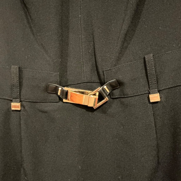 Calvin Klein Black Dress Size 10 with gold buckle - Picture 3 of 7